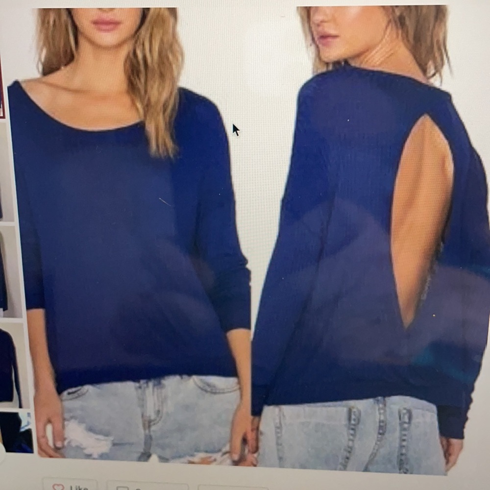Chaser Open Back Waffle Knit Top